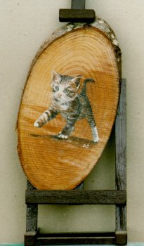 Le chat sur bois - The cat on wood (1998) by Arlette Steenmans