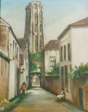 Mechelen - Romboutstoren (1978) by Arlette Steenmans