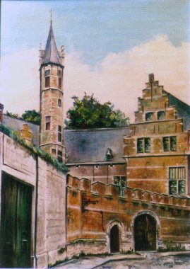 Mechelen - Schoutestraat (1978) by Arlette Steenmans