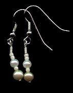 Wedding earrings;   copyright 2000 Mary Timme