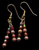 Memories in Brown Tones Earrings;   copyright 2000 Mary Timme