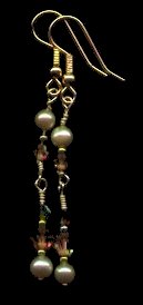 Crystal Medley Earrings;  copyright 2000 Mary Timme