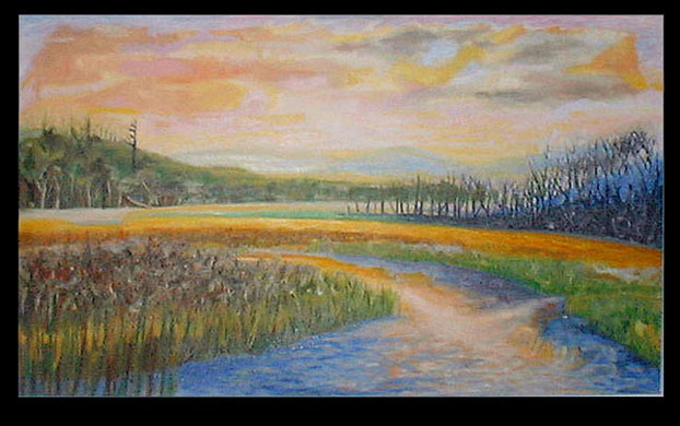 East Shore Scroon Lake- Oil Painting on Belgian Linen 1994 36