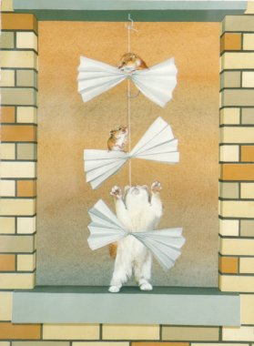 "Chat et souris - Cat and mouse" (1996)&nbsp; by Arlette Steenmans