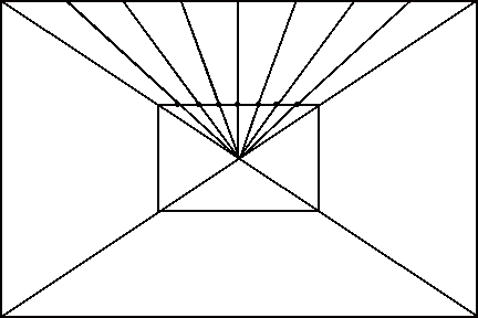 Orthogonals show where the tiles will be.